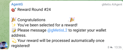 Reward Message